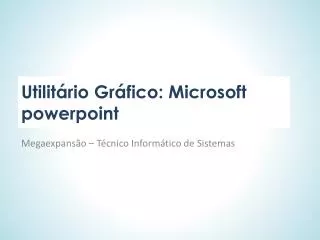 utilit rio gr fico microsoft powerpoint