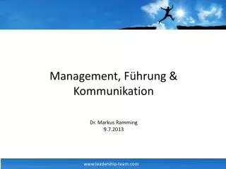 Management, Führung &amp; Kommunikation