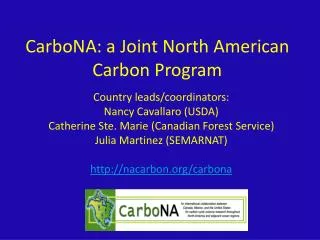 CarboNA : a Joint North American Carbon Program