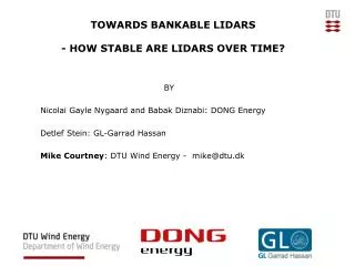 TOWARDS BANKABLE LIDARS - HOW STABLE ARE LIDARS OVER TIME?