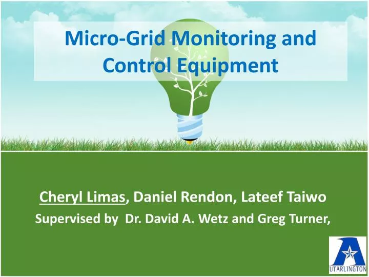 micro grid monitoring and control equipment