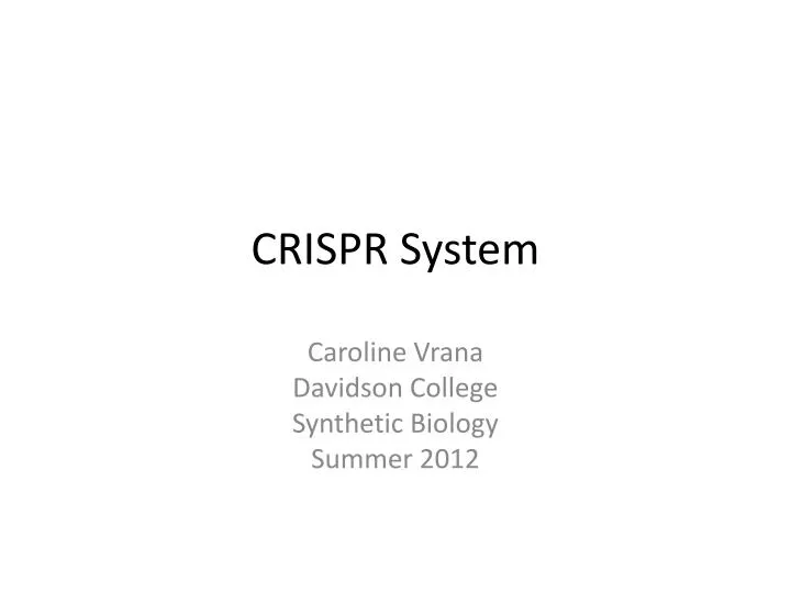 crispr system