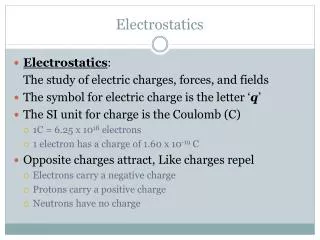 electrostatics