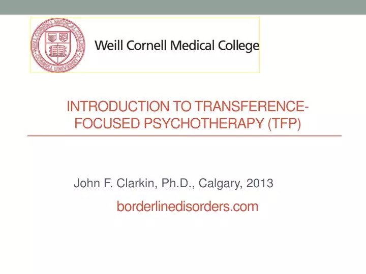 introduction to transference focused psychotherapy tfp borderlinedisorders com