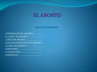 el aborto
