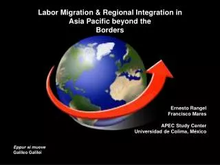 Labor Migration &amp; Regional Integration in Asia Pacific beyond the Borders