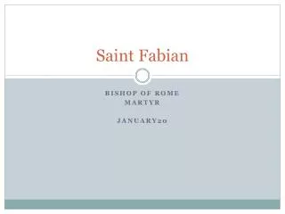 Saint Fabian
