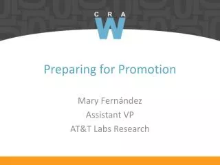 preparing for promotion
