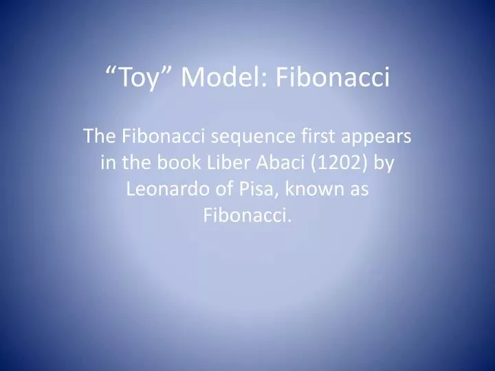 toy model fibonacci
