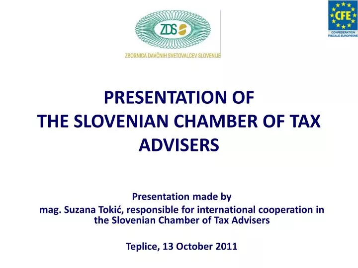 presentation of the slovenian chamber of tax advisers
