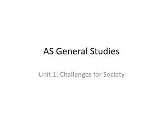 AS General Studies