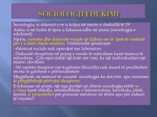 sociologji edukimi
