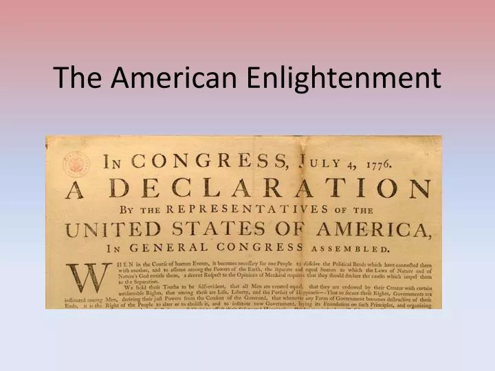 the american enlightenment