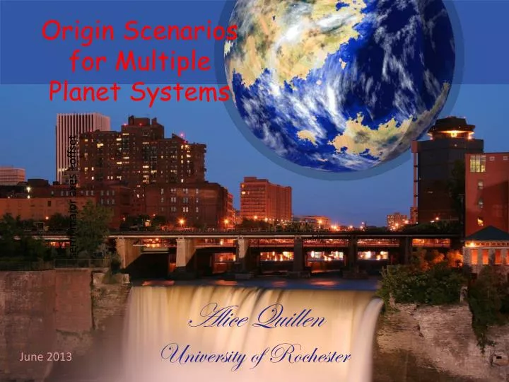 origin scenarios for multiple planet systems