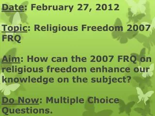 What will the max total of points be on this FRQ?