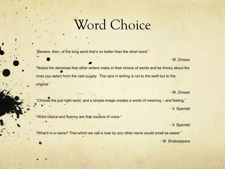 word choice