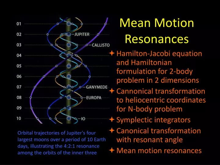 mean motion resonances