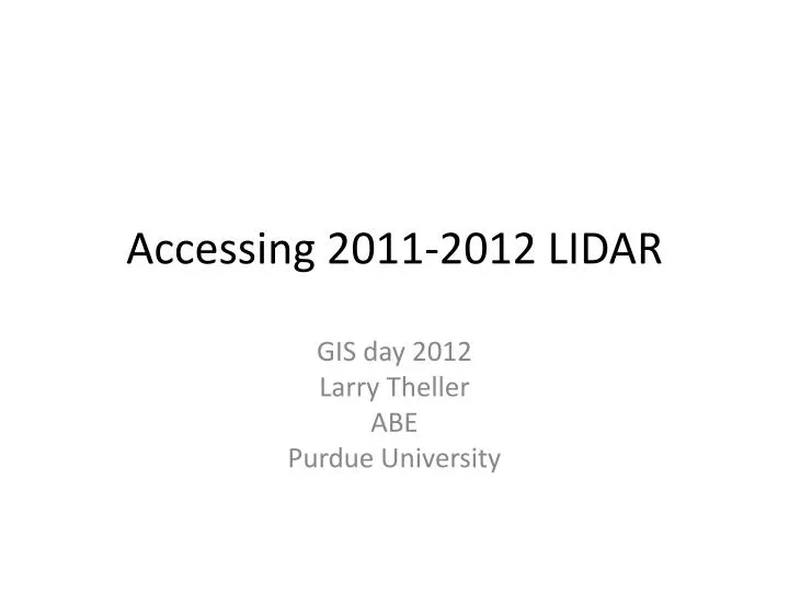 accessing 2011 2012 lidar