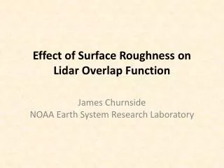 Effect of Surface Roughness on Lidar Overlap Function