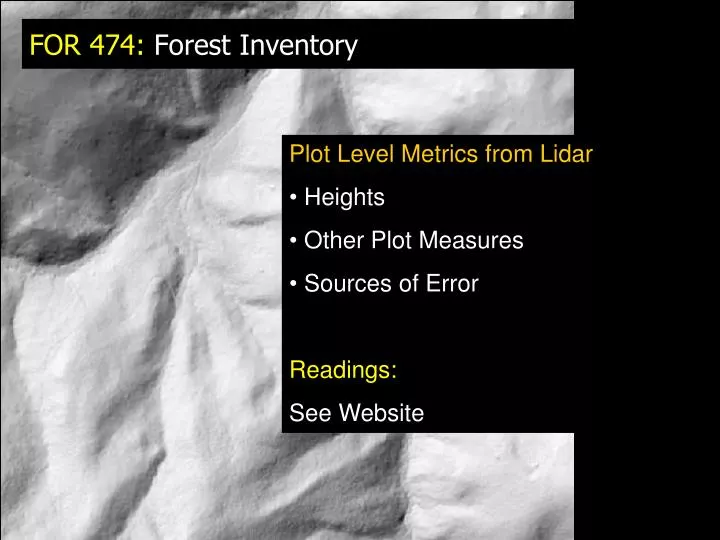 for 474 forest inventory