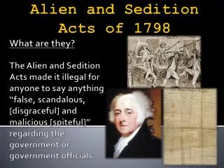 Alien and Sedition Acts of 1798