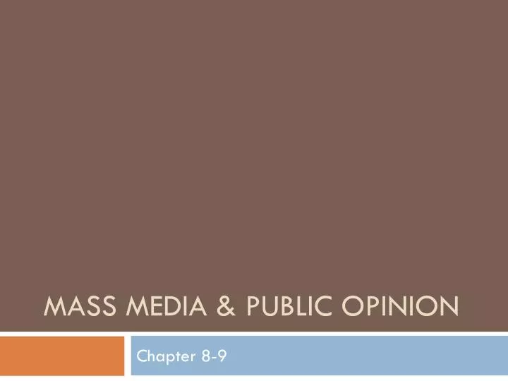 mass media public opinion