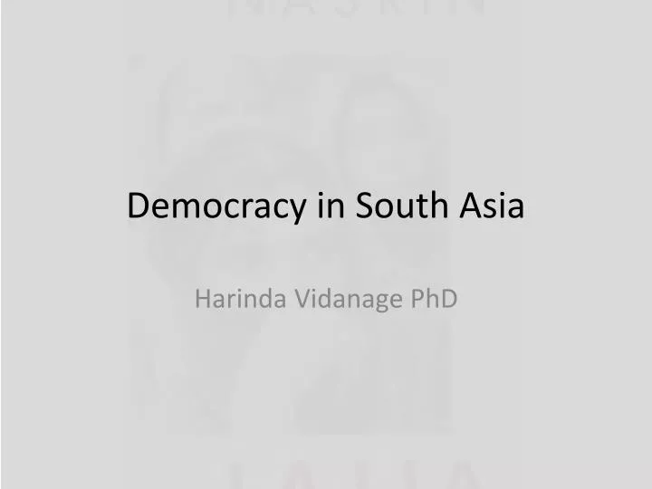 democracy in south asia