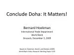 The Significance of Doha in the Global Economic Crisis - slide 1