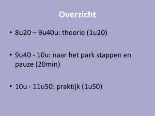 overzicht