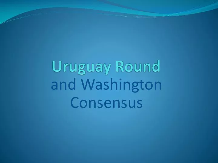 uruguay round