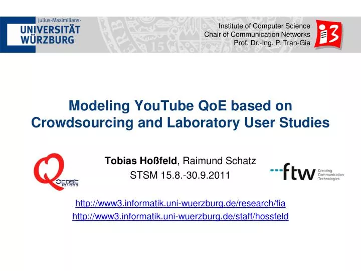 modeling youtube qoe based on crowdsourcing and laboratory user studies