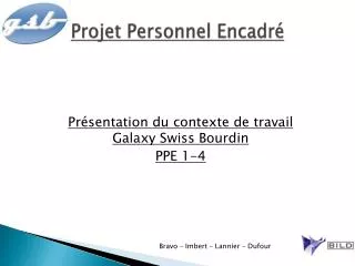 projet personnel encadr