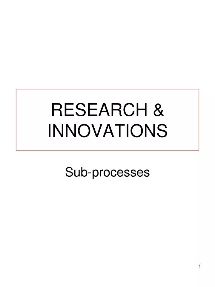 research innovations