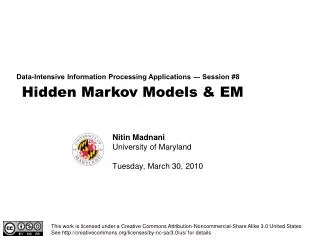 Hidden Markov Models &amp; EM