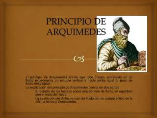 PRINCIPIO DE ARQUIMEDES