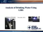 Analysis of Drinking Water Using LIBS - slide 1