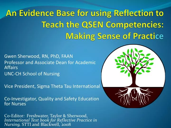 an evidence base for using reflection to teach the qsen competencies making sense of practi ce