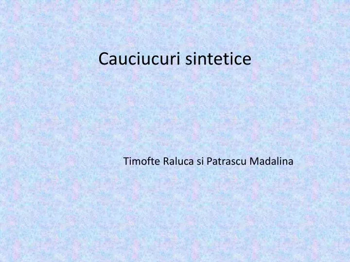 cauciucuri sintetice