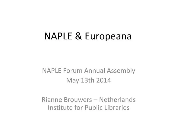 naple europeana