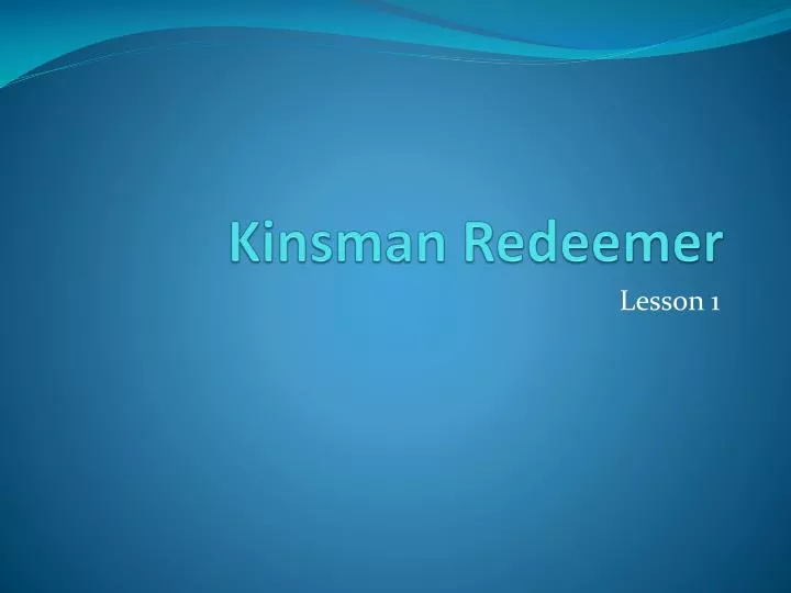 kinsman redeemer