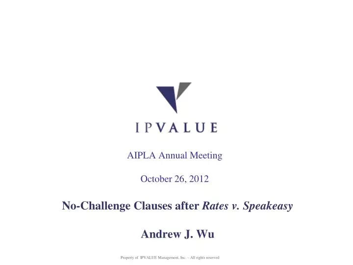 no challenge clauses after rates v speakeasy andrew j wu