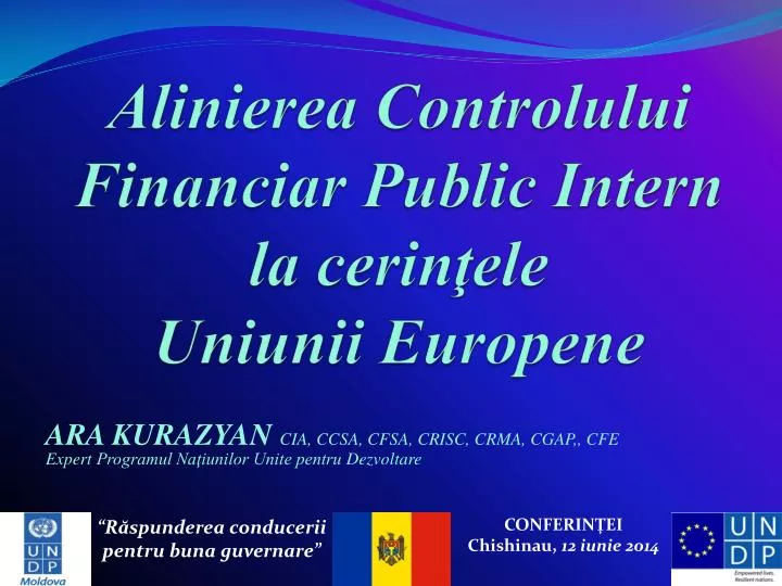 alinierea controlului financiar public intern la cerin ele uniunii europene
