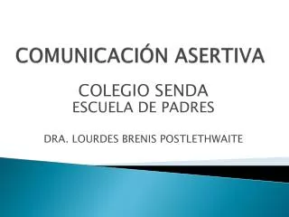 PPT - COMUNICACIÓN ASERTIVA PowerPoint Presentation, Free Download - ID ...