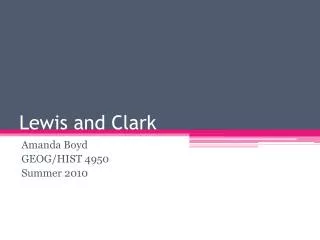 Lewis and Clark