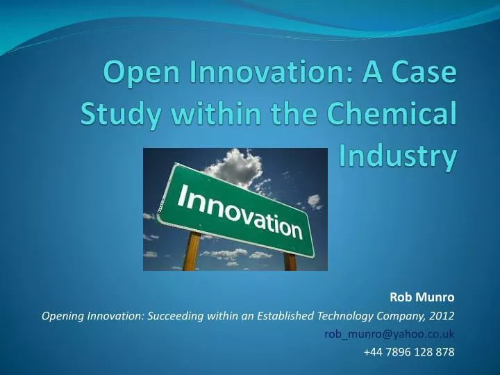 open innovation a case study within the chemical industry