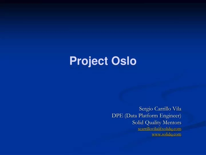 project oslo