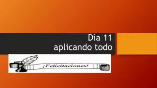dia 11 aplicando todo