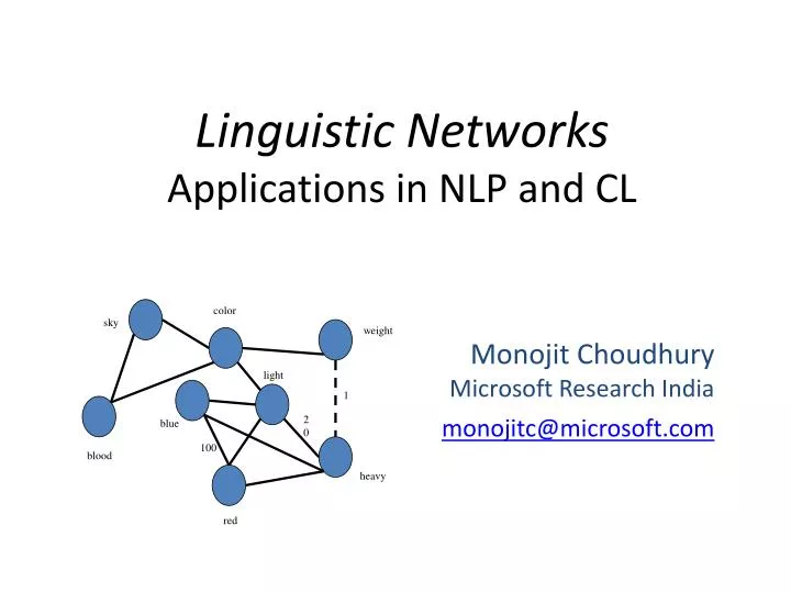 linguistic networks applications in nlp and cl