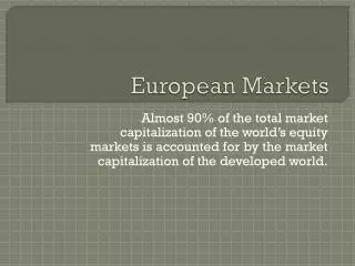 European Markets