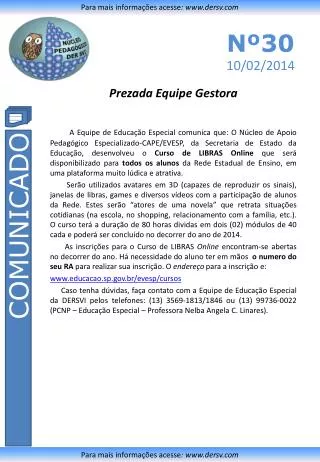 prezada equipe gestora